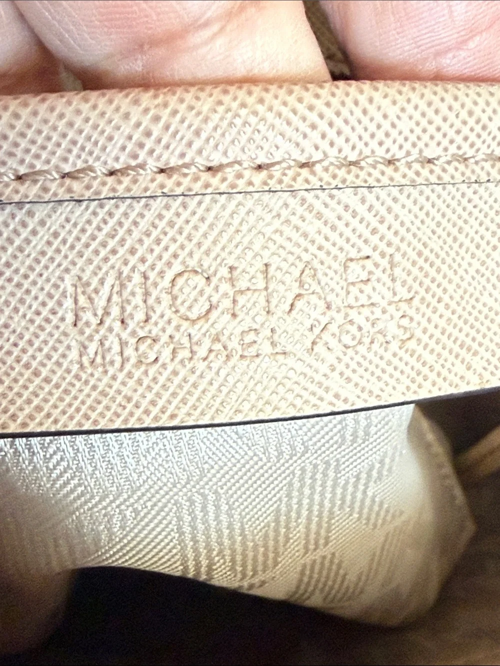 Michael Kors Blush Pink Saffiano Tote with Gold Accents